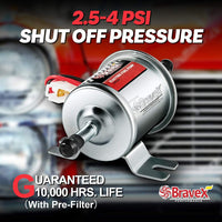 Universal Gas Diesel Inline Electric Fuel Pump 12V 2.5-4 PSI - Bravex
