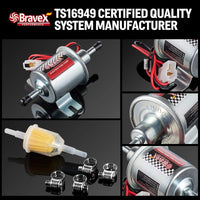 Universal Gas Diesel Inline Electric Fuel Pump 12V 2.5-4 PSI - Bravex