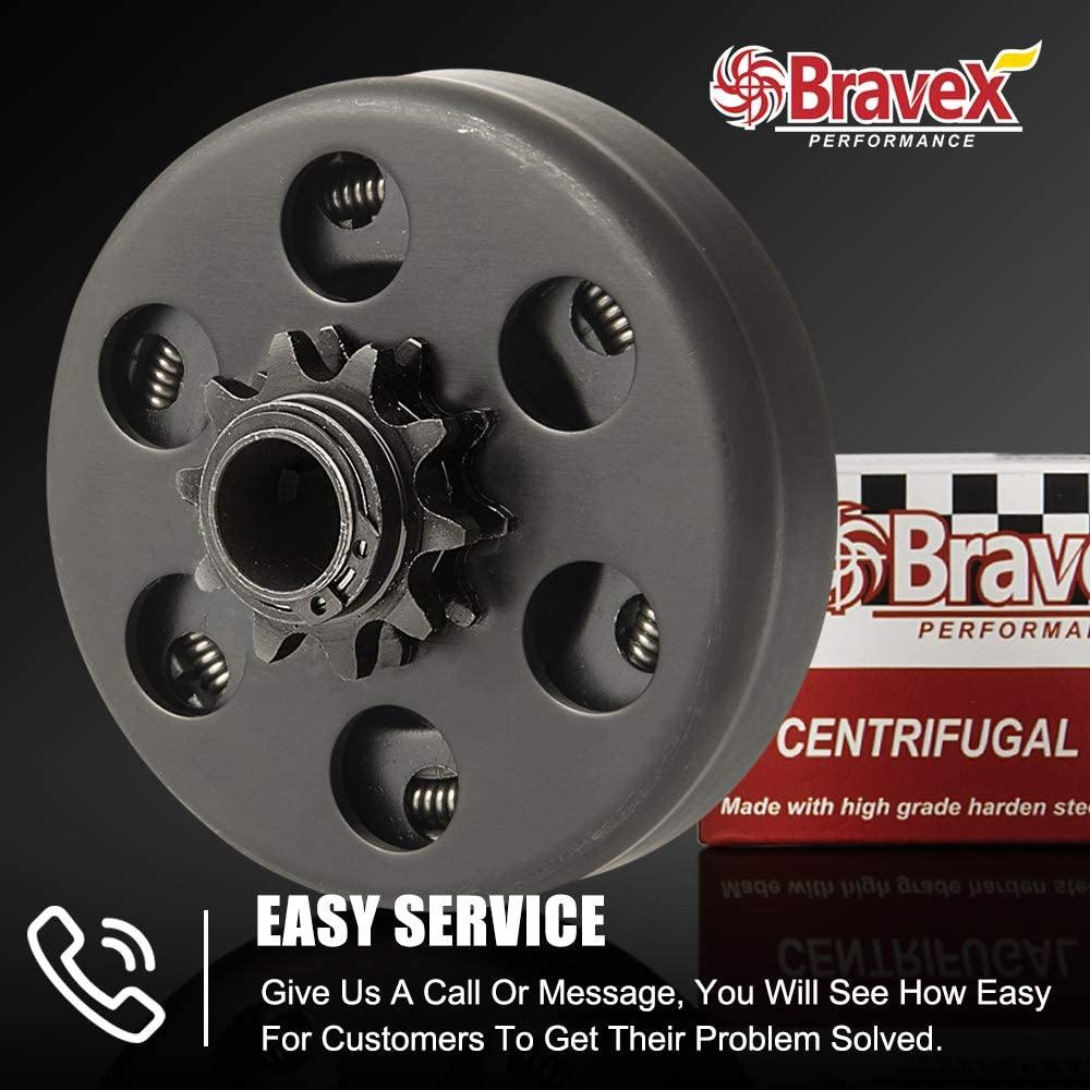  Bravex Centrifugal Clutch, Go Kart Clutch 3/4 Bore 10 Tooth  For #40/41/420 Chain Fun Kart Mini Bike Upgrade : Automotive