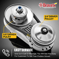 Go Kart Clutch Torque Converter Set 30 Series 3/4" 10T 40/41 & 12T 35 Chain - Bravex