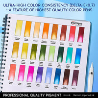 Refillable Watercolor Brush Pens - Set of 24