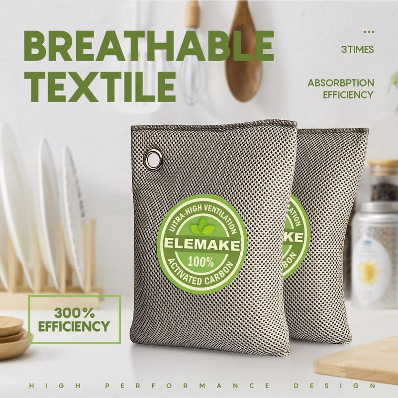 Coconut Charcoal Air Purifying Bag 17.5 Ounces/500g Reusable Stylish - Bravex