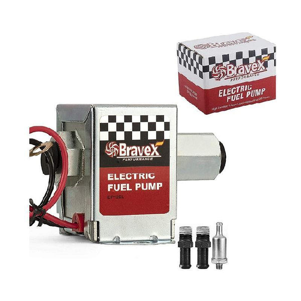 Universal Inline Electric Fuel Pump 2.5-4 PSI (EP12S) 12V - Bravex