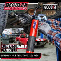 Heavy Duty Professional Grease Gun 6000 PSI 14.5oz with 18 Inch Flex Hose - Bravex