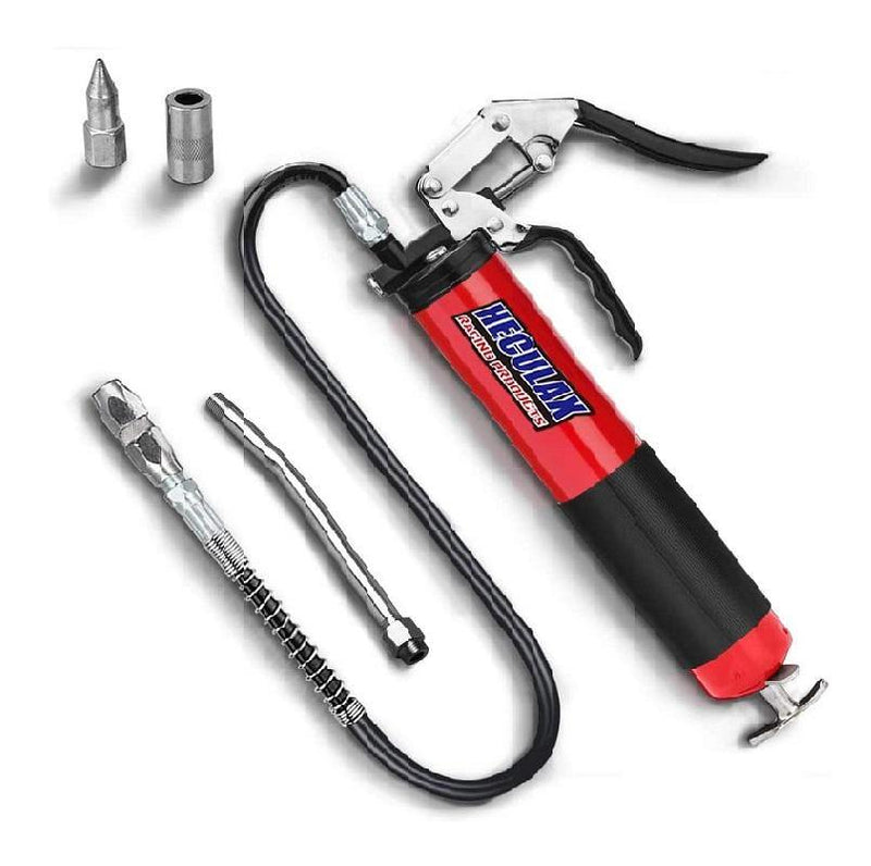 Heavy Duty Professional Grease Gun 6000 PSI 14.5oz with 18 Inch Flex Hose - Bravex